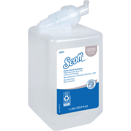 Scott&reg; Essential Alcohol Free Foam Hand Sanitizer, 1000 ml, Cartridge Refill, 0% Alcohol Fastek