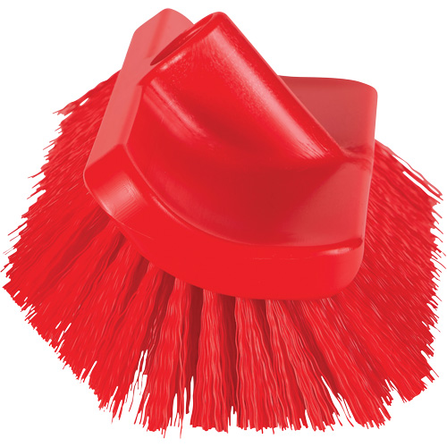 Brosse &agrave; angle double ColorCore pour surfaces hautes et basses, Soies Ferme, Longueur de 10", Rouge Fastek