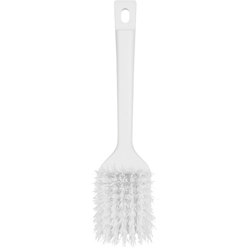 ColorCore Short Handle Brush, Stiff Bristles, 12" Long, White Fastek