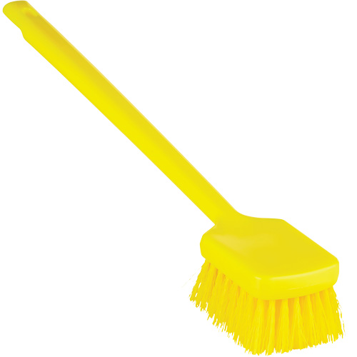 Brosse &agrave; manche long ColorCore, Soies Ferme, Longueur de 20", Jaune Fastek