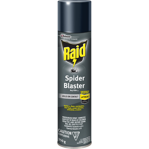 Raid&reg; Spider Blaster Bug Killer Insecticide, 350 g, Aerosol Can, Solvent Base Fastek