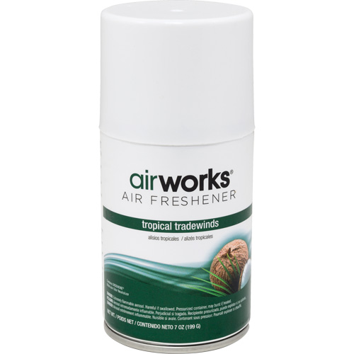 AirWorks&reg; Metered Air Fresheners, Tropical Tradewinds, Aerosol Can Fastek