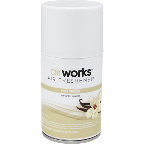 AirWorks&reg; Metered Air Fresheners, Very Vanilla, Aerosol Can Fastek