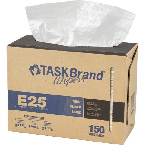 TaskBrand&reg; E25 Economy Scrim Wipers, All-Purpose, 16-3/4" L x 9-3/4" W Fastek