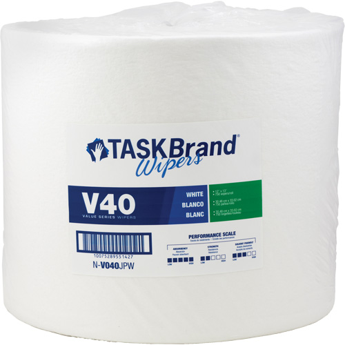 Essuie-tout de s&eacute;rie de qualit&eacute; V40 TaskBrand, Tout usage, 13" lo x 12" la Fastek