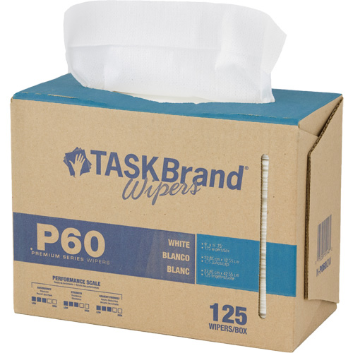 Chiffons de premi&egrave;re qualit&eacute; P60 TaskBrand, Tout usage, 16-3/4" lo x 8-1/4" la Fastek