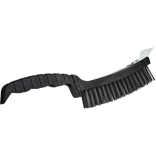 Scratch Brush, Steel, 4 x 17 Wire Rows, 12" Long Fastek
