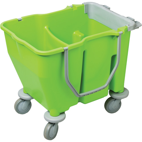 Double Mop Bucket with Wringer, 3.75 US Gal. (60 qt.) Capacity, Green Fastek