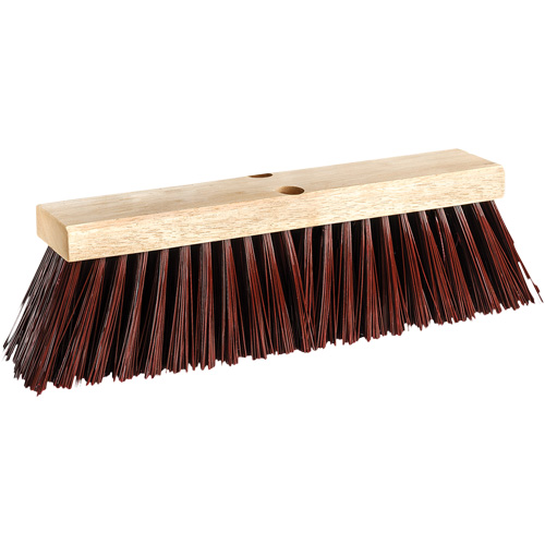 Street Push Broom, 14", X-Coarse, Polypropylene Bristles Fastek