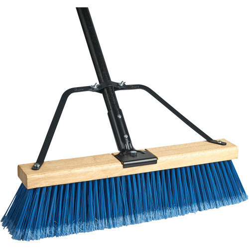 Ryno Push Broom with Braced Handle, 36", Fine, PVC Bristles Fastek