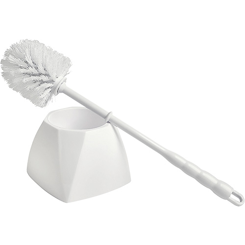 Bowl Brush with Caddy, 15-1/2" L, Polypropylene Bristles, White Fastek