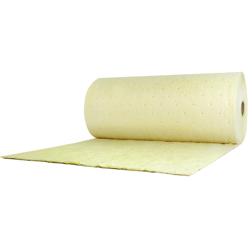 Chemical Sorbent Roll, Heavyweight, 150' L x 38" W, 89.4 gal Absorbancy Fastek