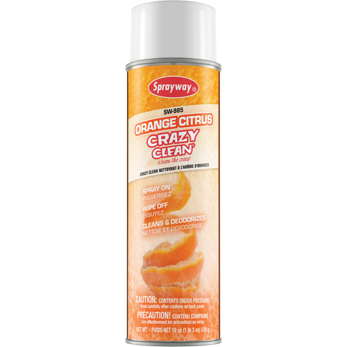 Orange Citrus Crazy Clean, 19 fl. oz., Aerosol Can Fastek