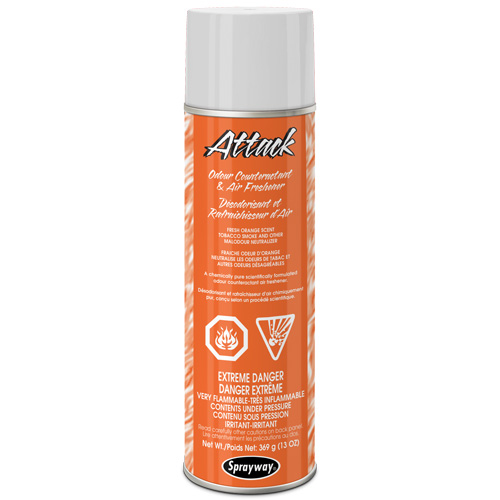 Air Freshener, Attack Orange, Aerosol Can Fastek