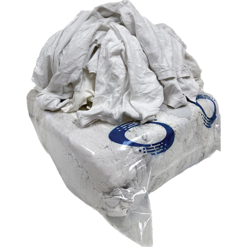 Wiping Rags, Cotton/Fleece, White, 25 lbs. Fastek