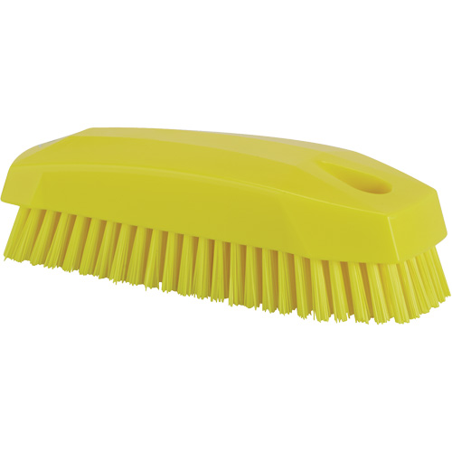 Hand Brush, Stiff Bristles, 5" Long, Yellow Fastek