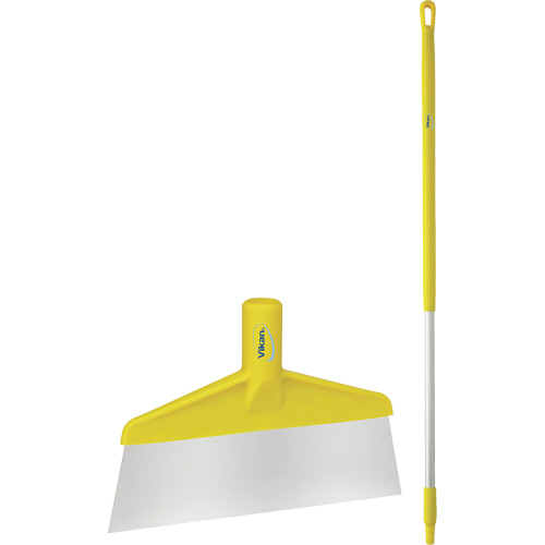 Floor Scraper with Handle, Yellow, 9-3/5" W x 55-9/10" L Fastek