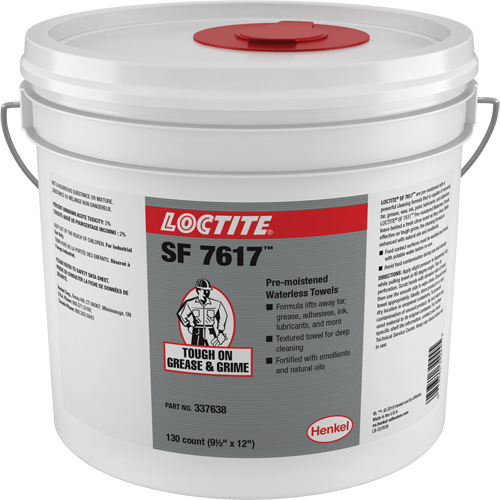 Essuie-mains industriels SF 7617, 130 lingettes, 12" x 9-1/2" Fastek