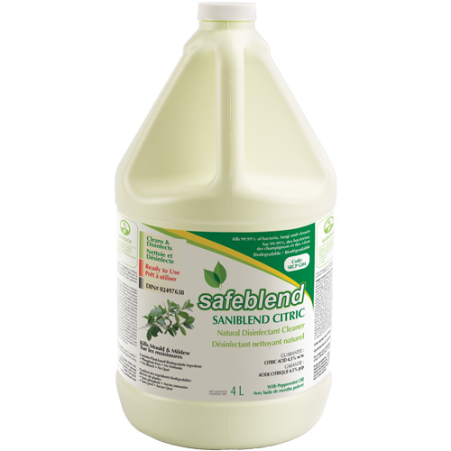 Nettoyant d&eacute;sinfectant CITRIC &agrave; l'huile de menthe poivr&eacute;e, 4 L, Cruche Fastek