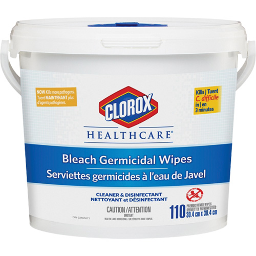 Healthcare&reg; Disinfecting Bleach Wipes, 110 Count Fastek