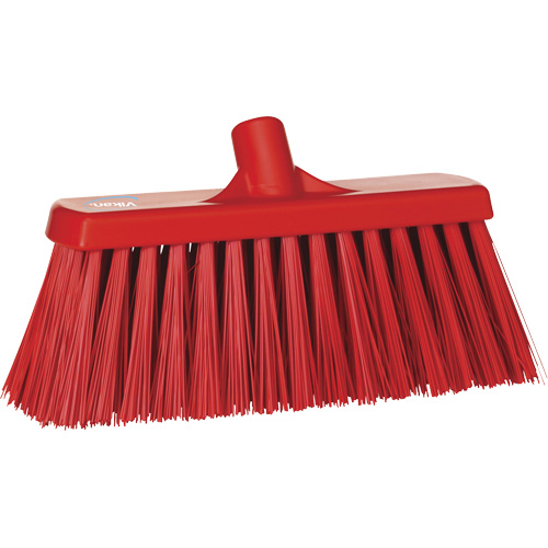 Balai-brosse robuste, Crins Ferme, 13", Polyester, Rouge Fastek