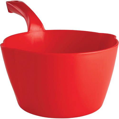 Round Bowl Scoop, Plastic, Red, 64 oz. Fastek