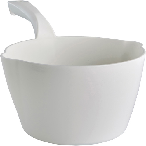 Round Bowl Scoop, Plastic, White, 64 oz. Fastek