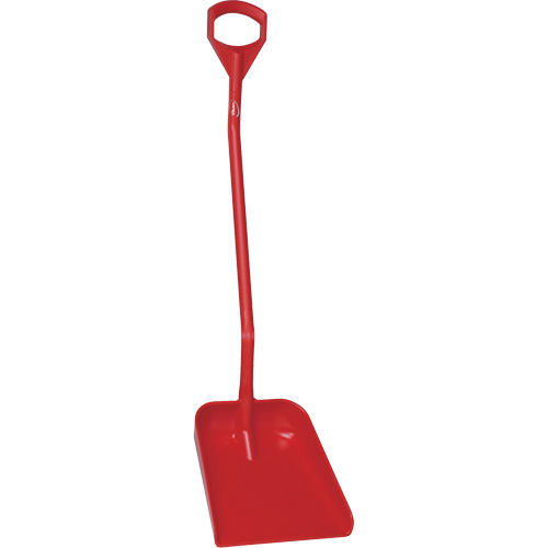 Pelle ergonomique &agrave; grande lame, Longueur de 51", Plastique, Rouge Fastek