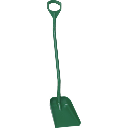 Ergonomic Small Blade Shovel, 50" Length, Plastic, Green Fastek