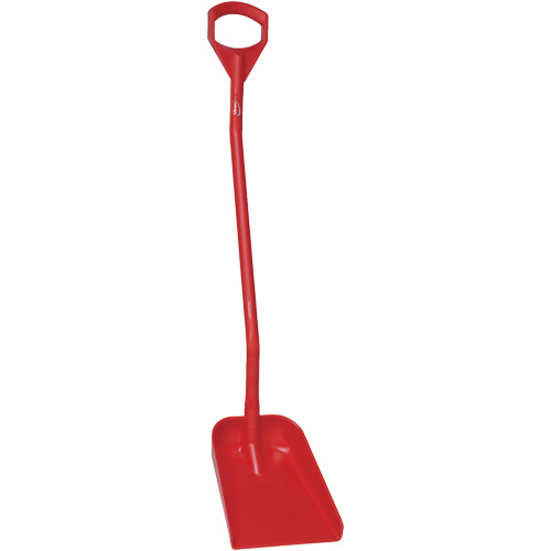 Ergonomic Small Blade Shovel, 50" Length, Plastic, Red Fastek