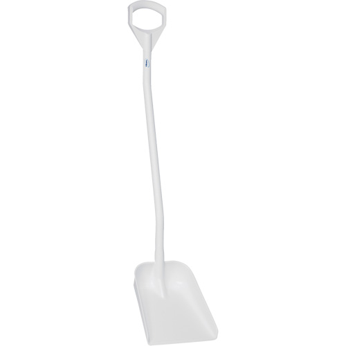 Ergonomic Small Blade Shovel, 50" Length, Plastic, White Fastek