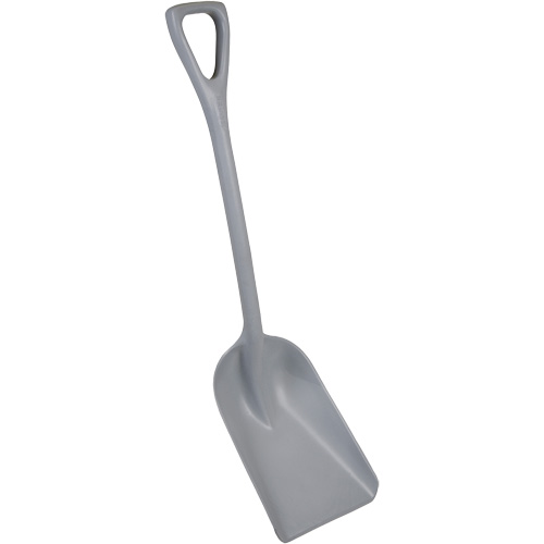One-Piece Metal Detectable Shovel, 10" x 14" Blade, 37-1/2" Length, Plastic, Grey Fastek