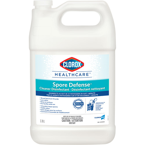 D&eacute;sinfectant nettoyant Clorox Healthcare Spore Defense, 3,78 L, Cruche Fastek
