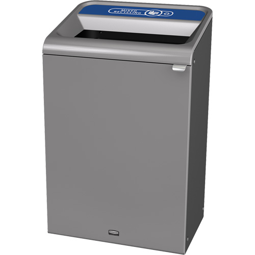 Configure Mixed Recycling Waste Container, Bulk/Curbside/Deskside, Steel, 33 US gal. Fastek