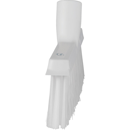 Balai biseaut&eacute; avec pas de vis inclin&eacute;, Crins Moyen, 10", Polyester, Blanc Fastek