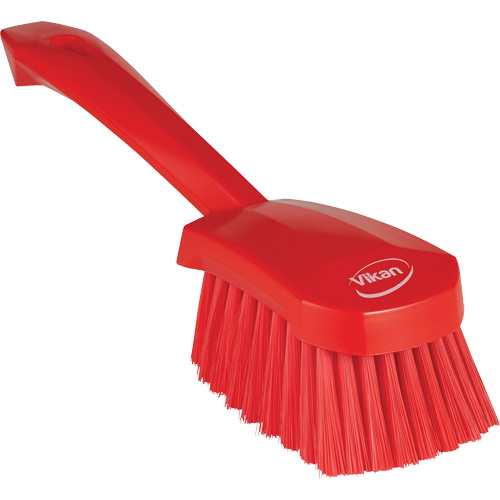 Brosse &agrave; r&eacute;curer avec manche court, Soies Doux, Longueur de 10-1/2", Rouge Fastek