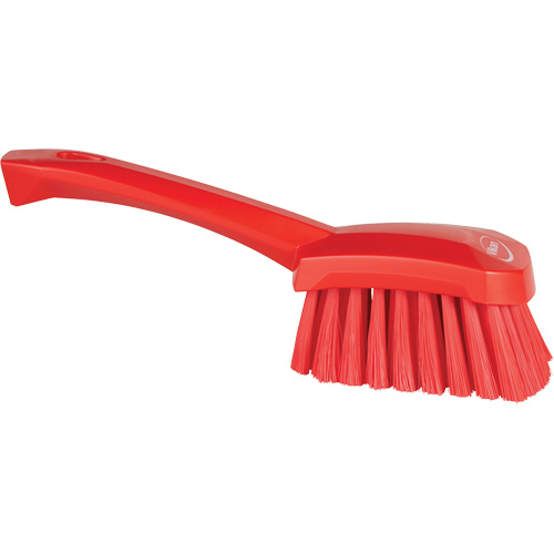 Brosse &agrave; r&eacute;curer avec manche court, Soies Doux, Longueur de 10-1/2", Rouge Fastek