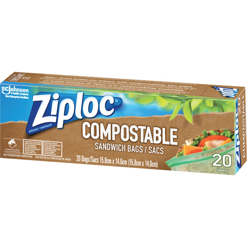 Sacs &agrave; sandwich compostables Ziploc Fastek