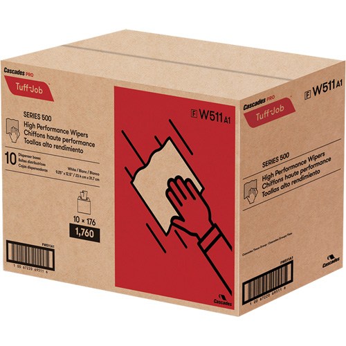 Pro Tuff-Job&reg; High Performance Spunlace Wipers, All-Purpose, 12-1/2" L x 9-1/4" W Fastek