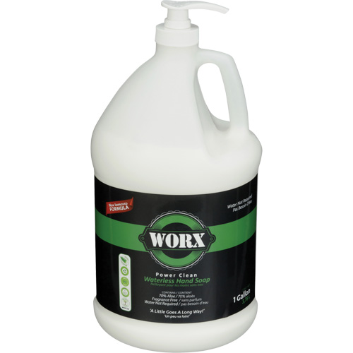 Savon pour les mains sans eau Power Clean, Liquide, 3,78 L, Sans parfum Fastek