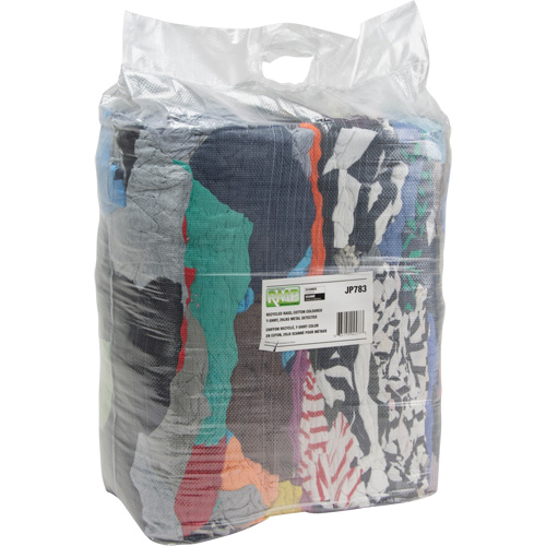 Recycled Material Wiping Rags, Cotton, Mix Colours, 25 lbs. Fastek