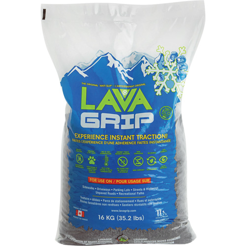 LavaGrip Traction-Aid, Container Size 35.3 lbs. (16 kg), Bag Fastek