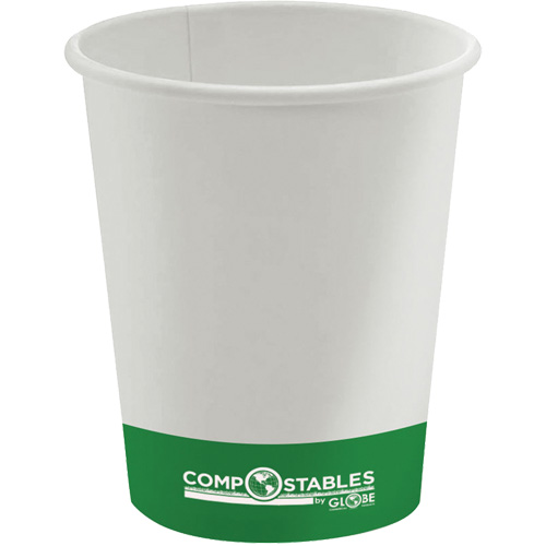 Single Wall Hot/Cold Compostable Paper Cups, 8 oz., Multi-Colour Fastek