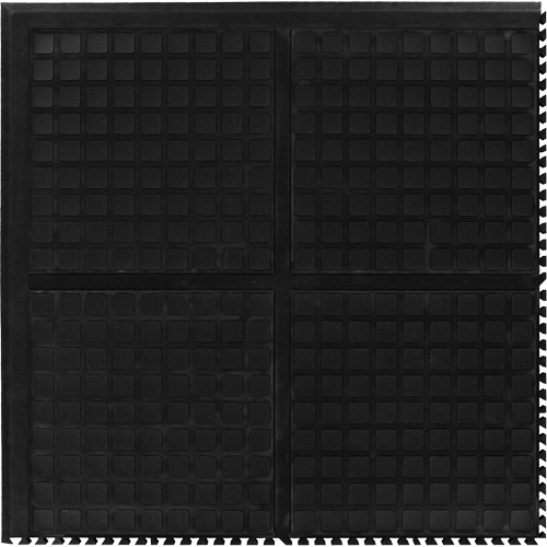 Hog Heaven III Comfort Modular Centre Tile, Corrugated, 3' x 3' x 3/4", Black, Nitrile Fastek