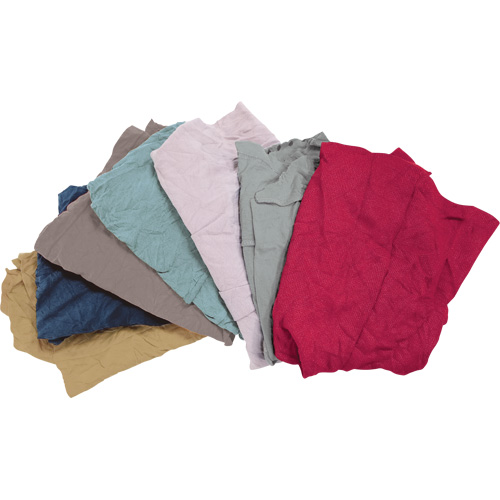 Recycled Material Wiping Rags, Fleece, Mix Colours, 10 lbs. Fastek
