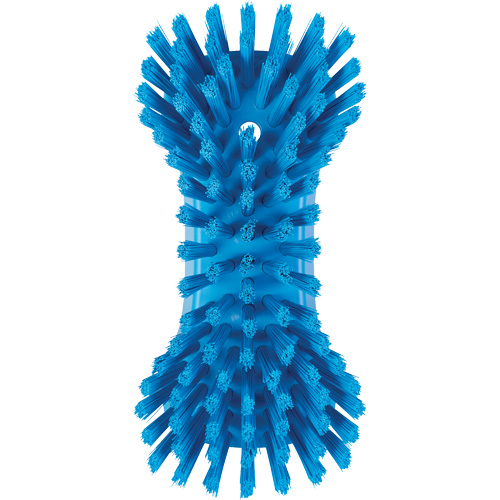 Hand Brush, Extra Stiff Bristles, 9-1/10" Long, Blue Fastek