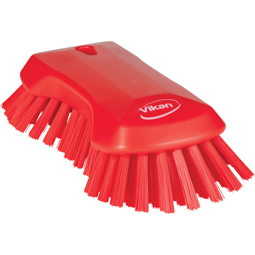 Brosse &agrave; main, Soies Tr&egrave;s ferme, Longueur de 9-1/10", Rouge Fastek