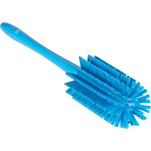 Brosse moyenne avec manche, Soies Ferme, Longueur de 17", Bleu Fastek