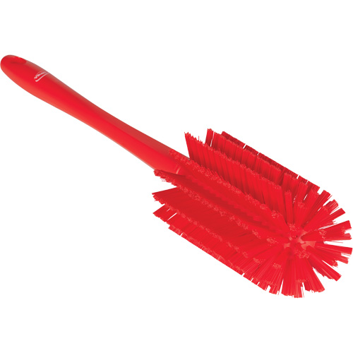 Brosse moyenne avec manche, Soies Ferme, Longueur de 17", Rouge Fastek