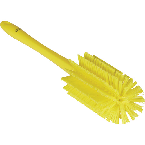 Medium Brush with Handle, Stiff Bristles, 17" Long, Yellow Fastek